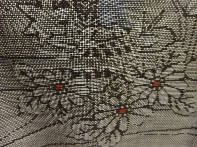 JAPANESE KIMONO / ANTIQUE DORO OSHIMA TSUMUGI KIMONO (9 MARUKI)